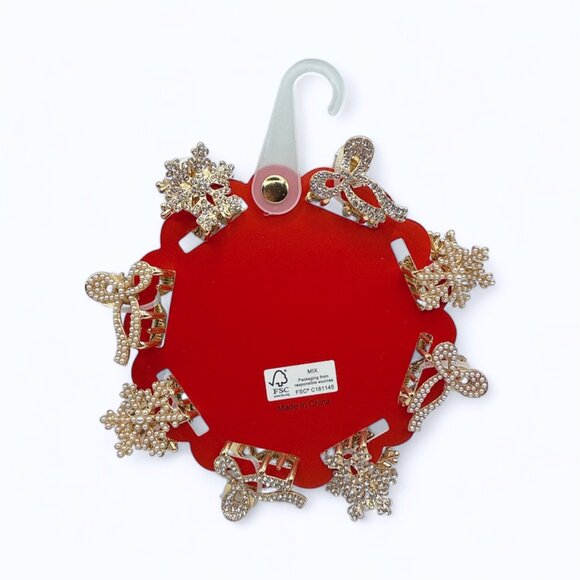 NEW Sunday State - Winter Christmas Holiday Pearl & Rhinestone MIni Claw Clips - Picture 3 of 3